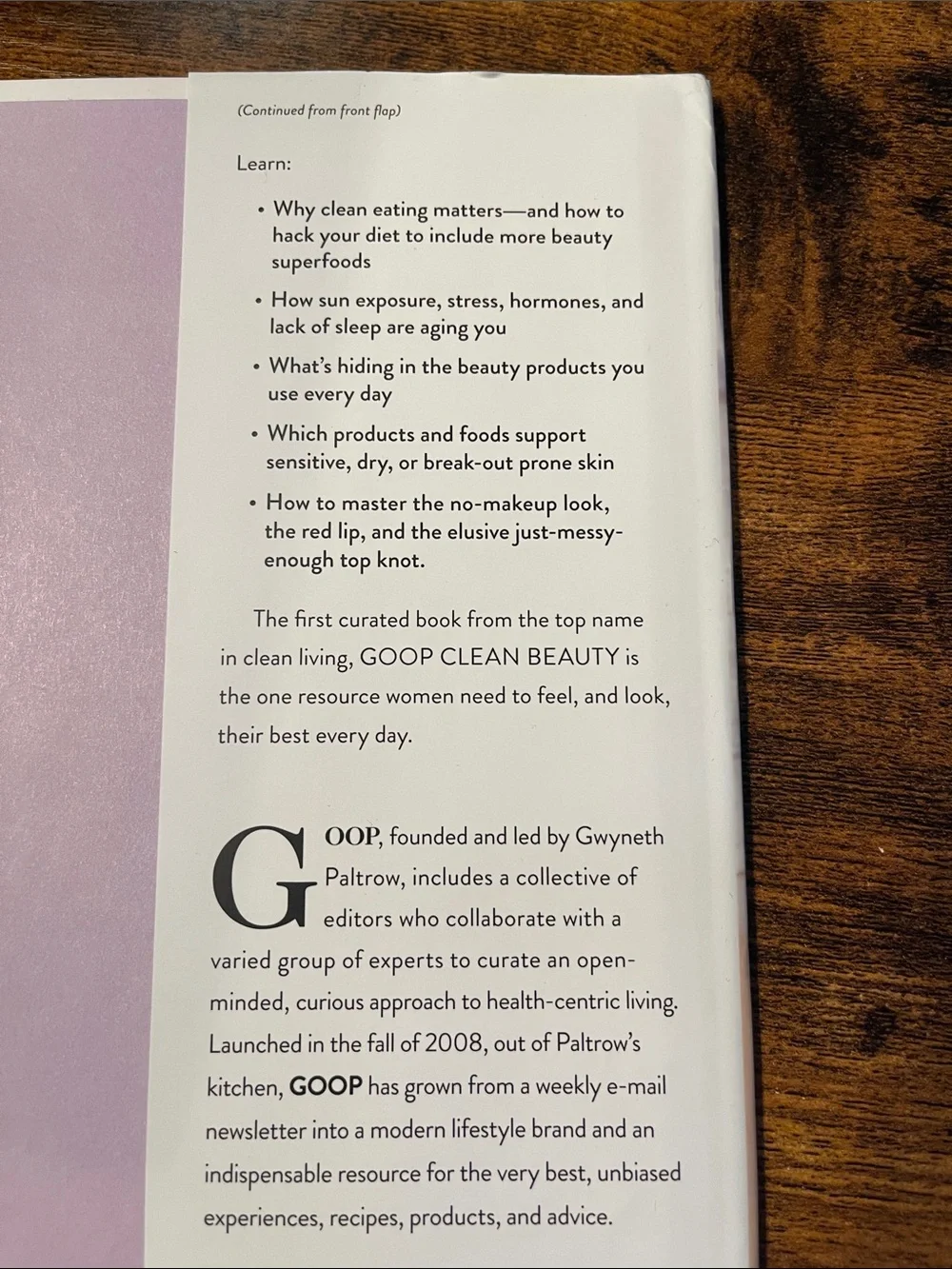 GOOP Clean Beauty Book with White Cover